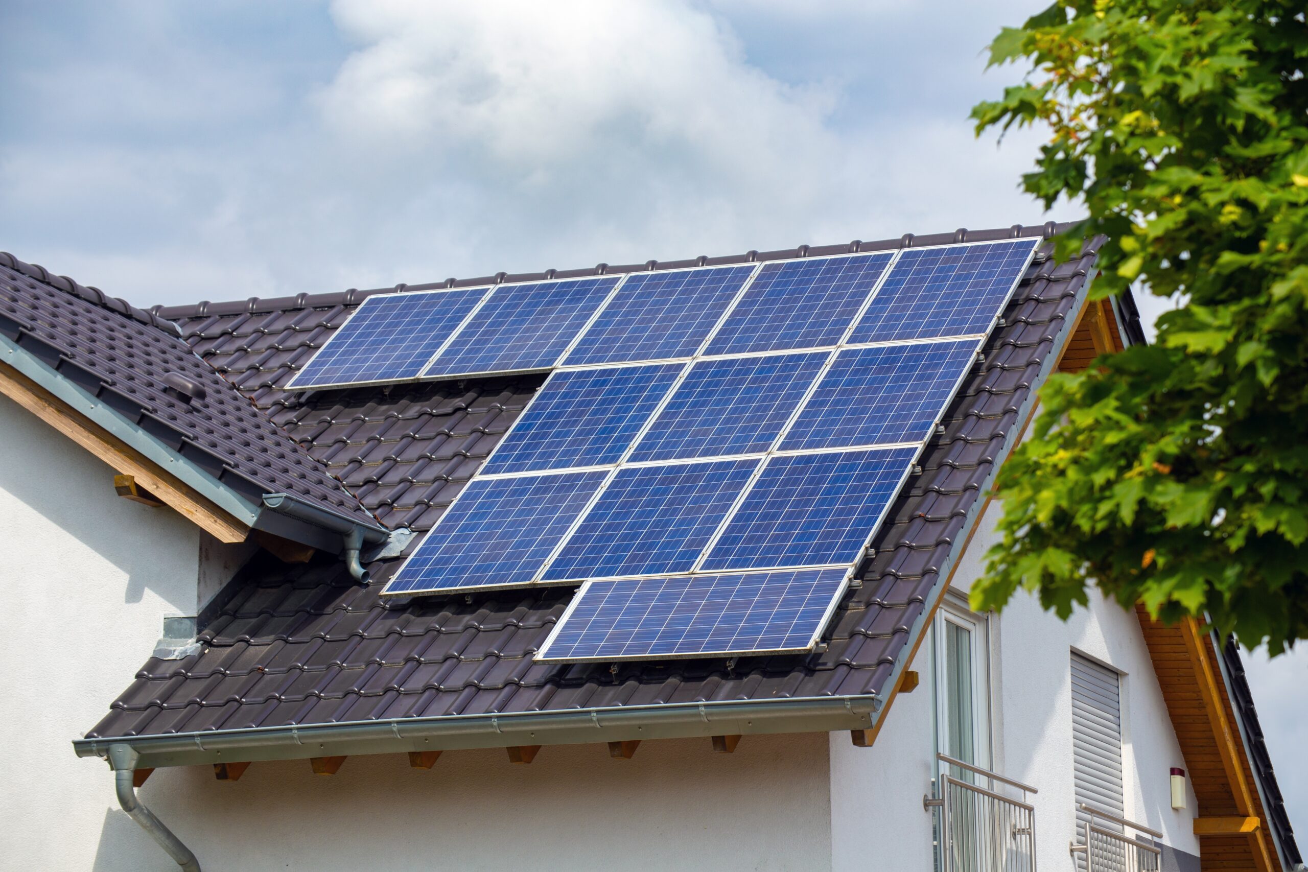 Solaranlage auf einem Hausdach