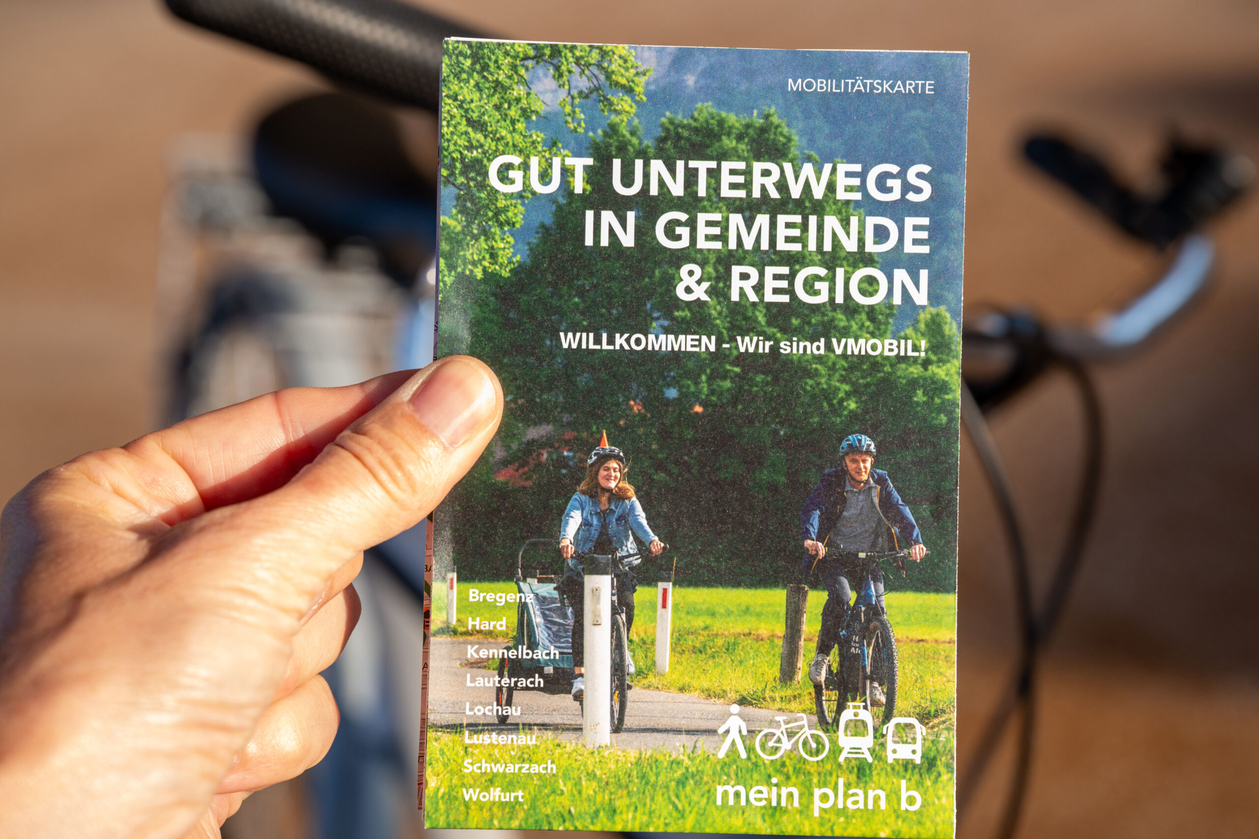Fahrradkarte für Mobilität und Region